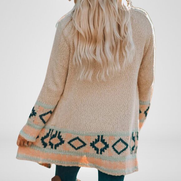 NWT - Aztec Print Open Front Cardigan - Picture 5 of 5